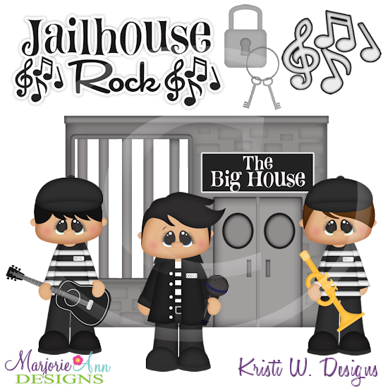 Jailhouse Rock SVG Cutting Files Includes Clipart - Click Image to Close